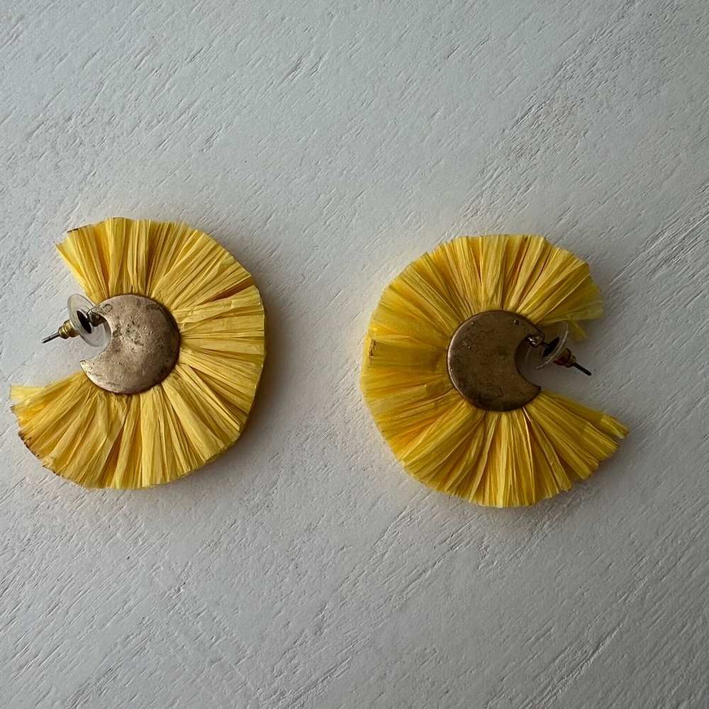 Gold and yellow earrings